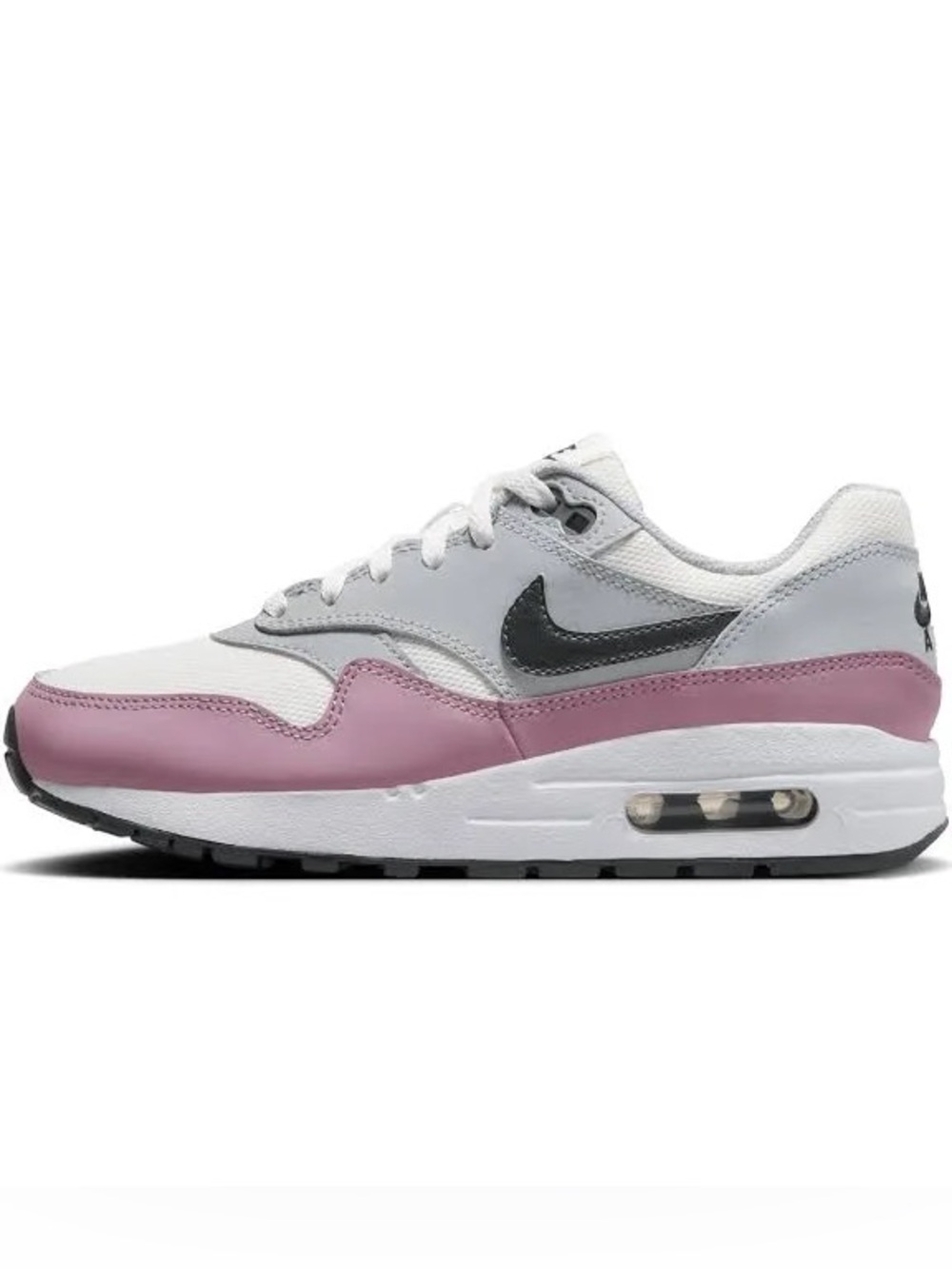 Nike Big Kid Air Max 1 Summit White/Wolf Grey/ White/Dark Smoke Grey Size 7Y
